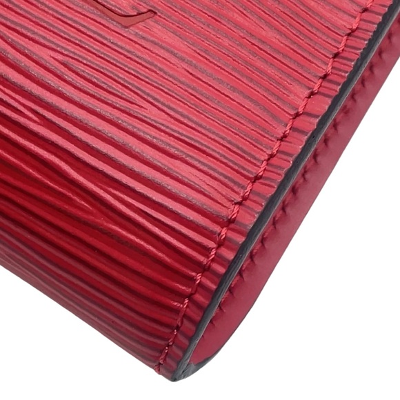 Louis Vuitton NWOT Castillan Red Epi Pochette Acessoires wBox AR1010 NEW - Picture 7 of 16